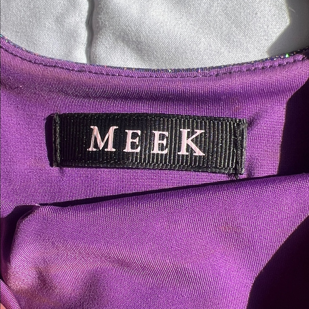 MEEK PURPLE GLITTER CUTOUT DRESS - Picture 3 of 7